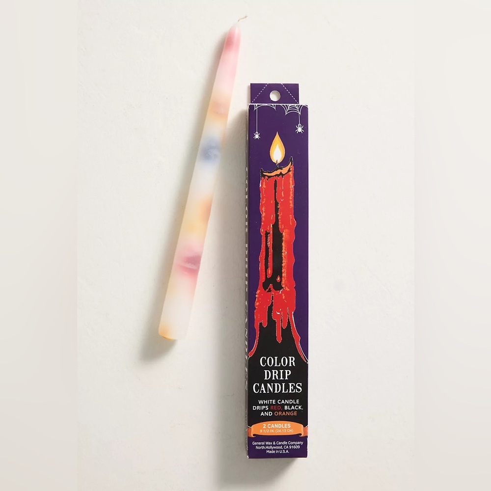 Anthropologie Spooky Drip Taper Candles, Set of 2